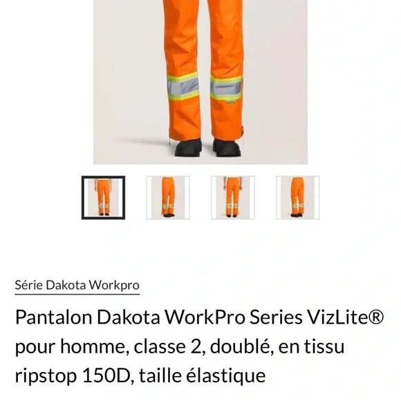 High-Visibility Orange Safety Pants - Picture 6 of 7